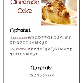 Desktop Publishing: Cinnamon Cake Font