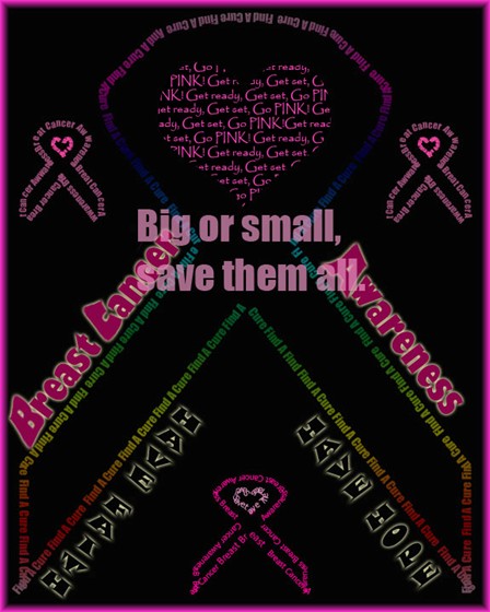 Desktop Publishing: Breast Cancer Awareness- Crazy Text 